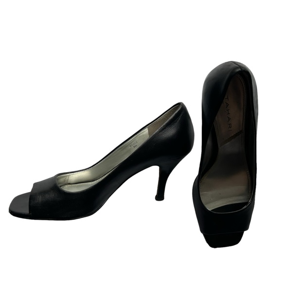 Black Open-Toe High Heel Shoes - Picture 3 of 7